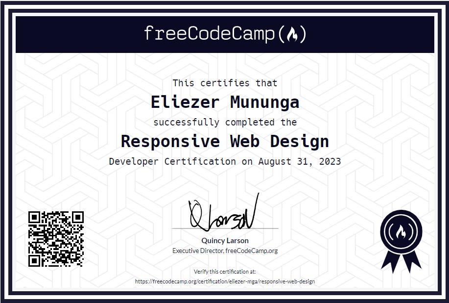 Responsive web design certificate